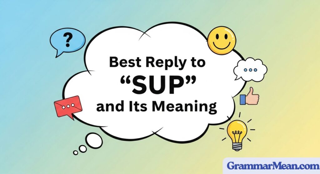 Best Reply to SUP and Its Meaning