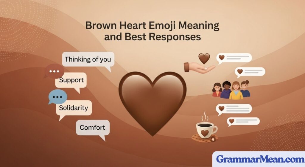 Brown Heart Emoji Meaning and Best Responses