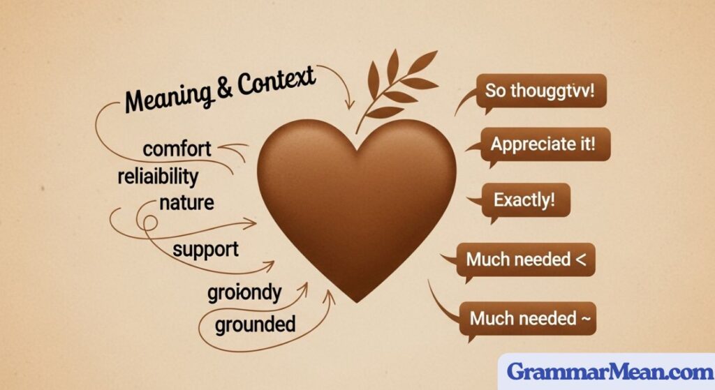 Brown Heart Emoji Meaning and Best Responses