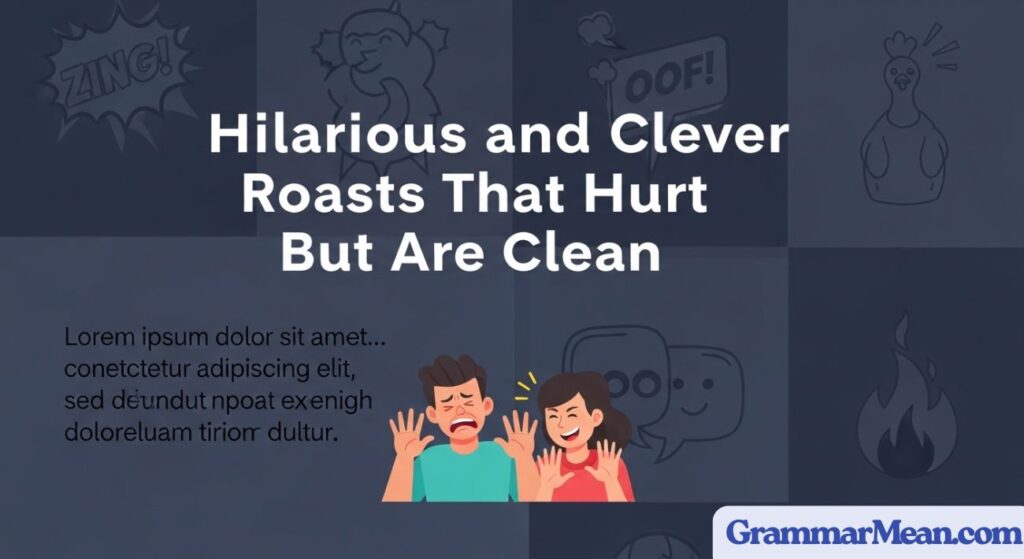 Hilarious and Clever Roasts That Hurt But Are Clean
