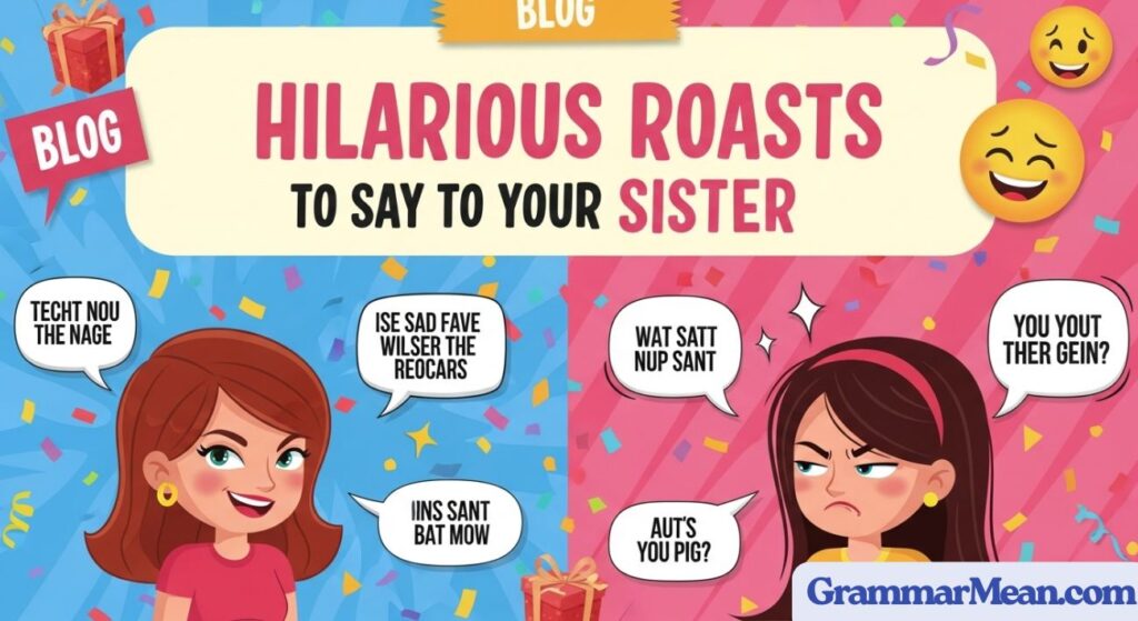Hilarious Roasts to Say to Your Sister
