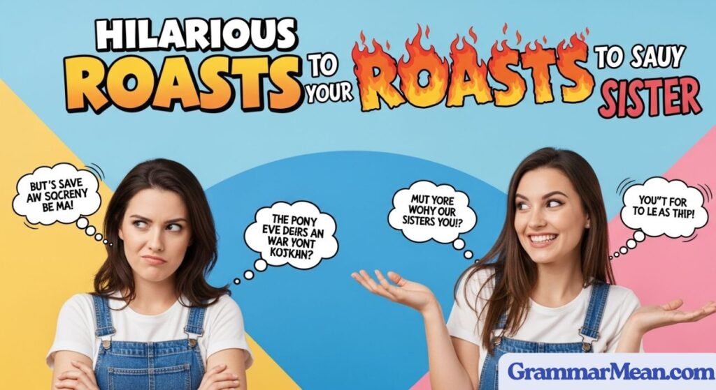 Hilarious Roasts to Say to Your Sister