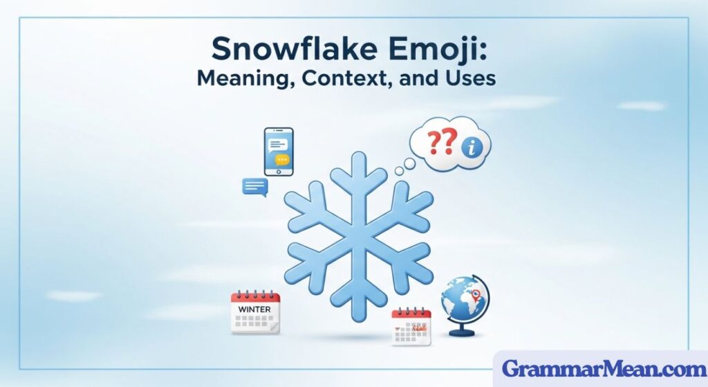 Snowflake Emoji Meaning, Context, and Uses