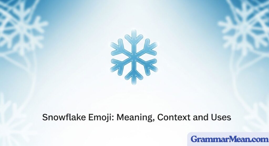 Snowflake Emoji Meaning, Context, and Uses