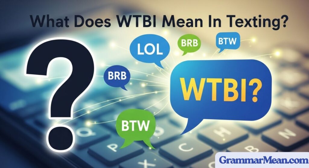 What Does WTBI Mean In Texting?