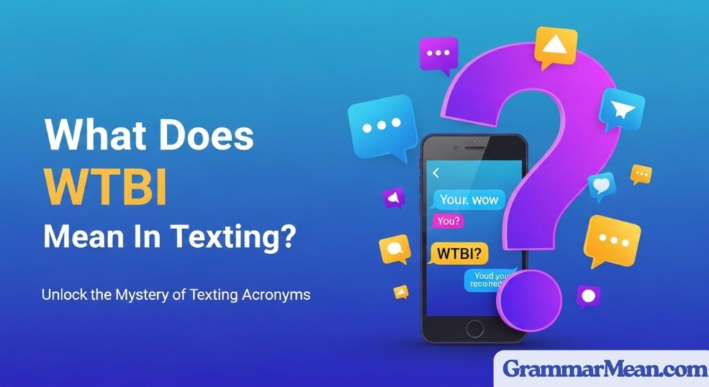 What Does WTBI Mean In Texting?