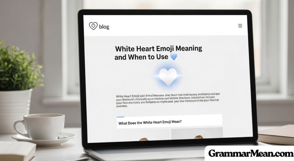 White Heart Emoji Meaning and When to Use