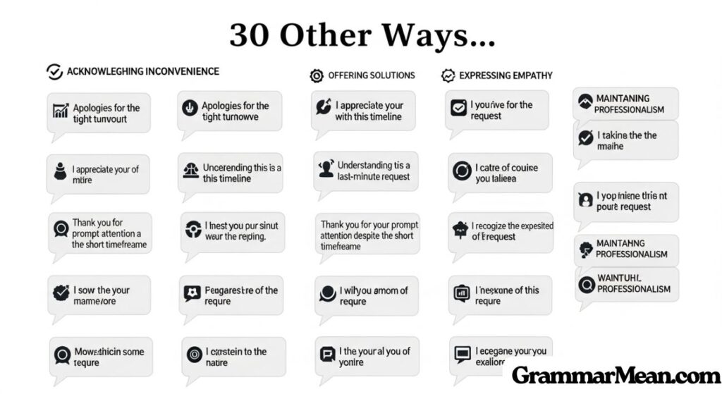 Other Ways to Say "Sorry for the Short Notice in an Email"