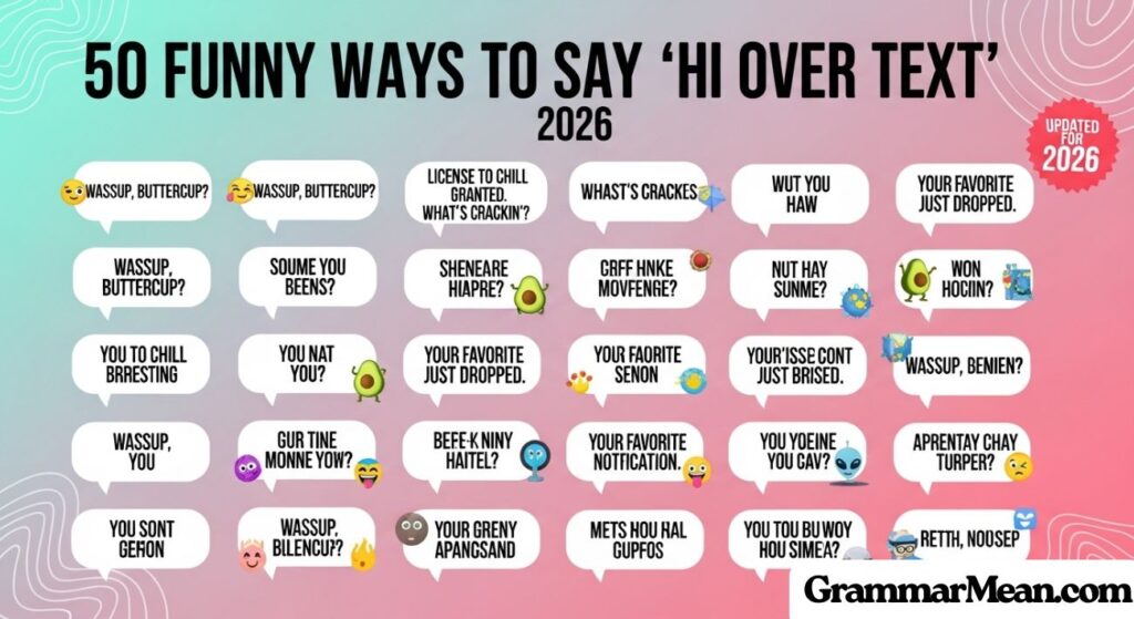 Funny Ways to Say “Hi Over Text” 2026