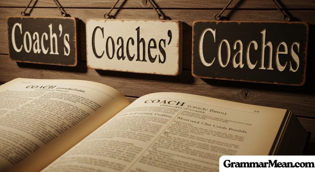 Coach’s vs Coaches’ vs Coaches