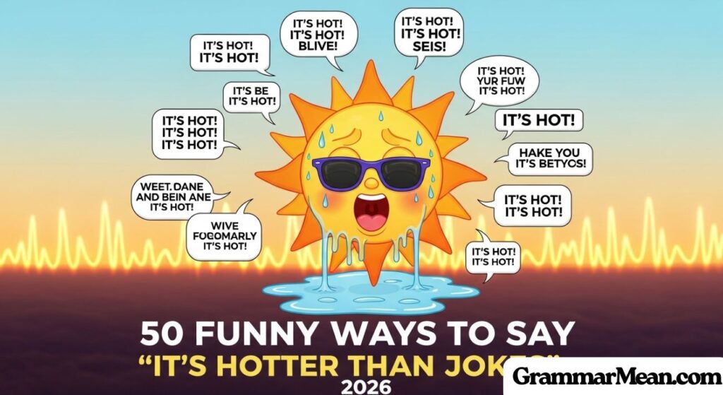Funny Ways to Say "It’s Hotter Than Jokes" 2026