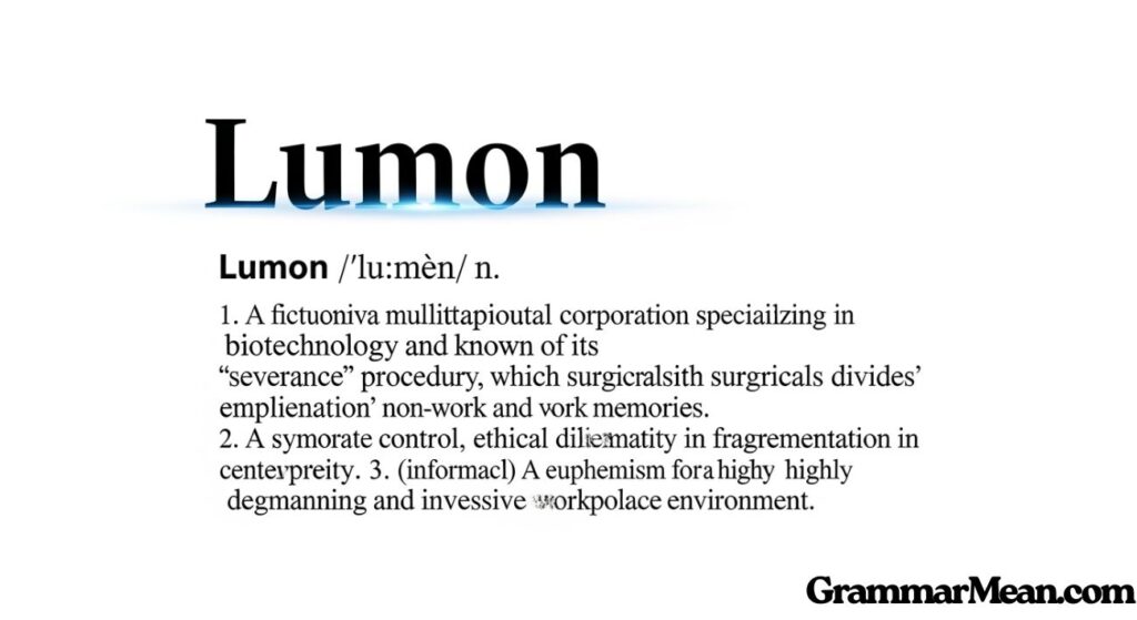 Lumon Definition and Meaning