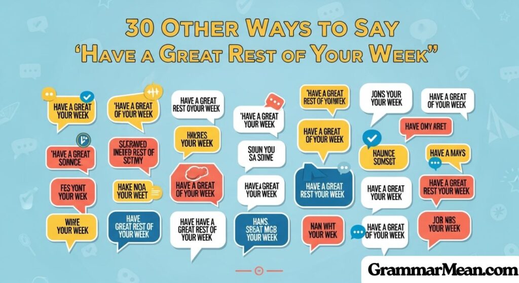 Other Ways to Say “Have a Great Rest of Your Week”