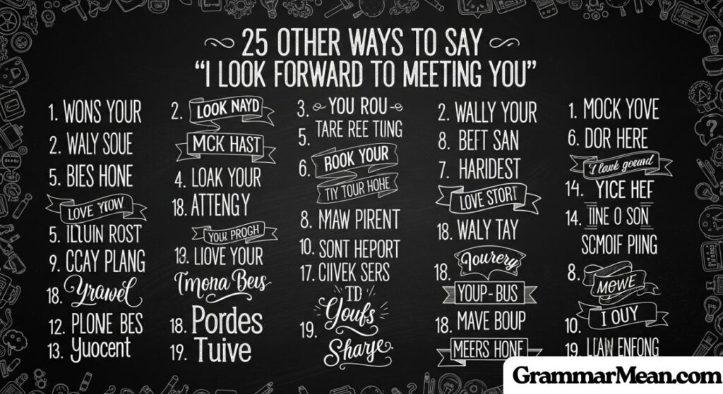 Other Ways to Say "I Look Forward to Meeting You"