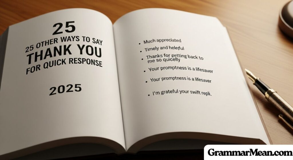 Other Ways to Say Thank You for Your Quick Response