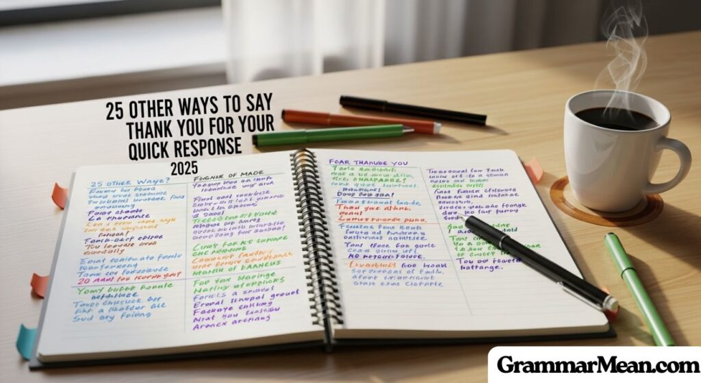 Other Ways to Say Thank You for Your Quick Response