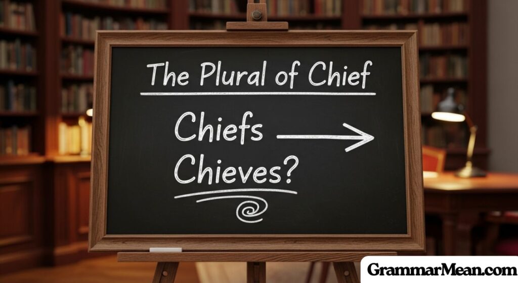 What is the Plural of Chief? Chiefs or Chieves?