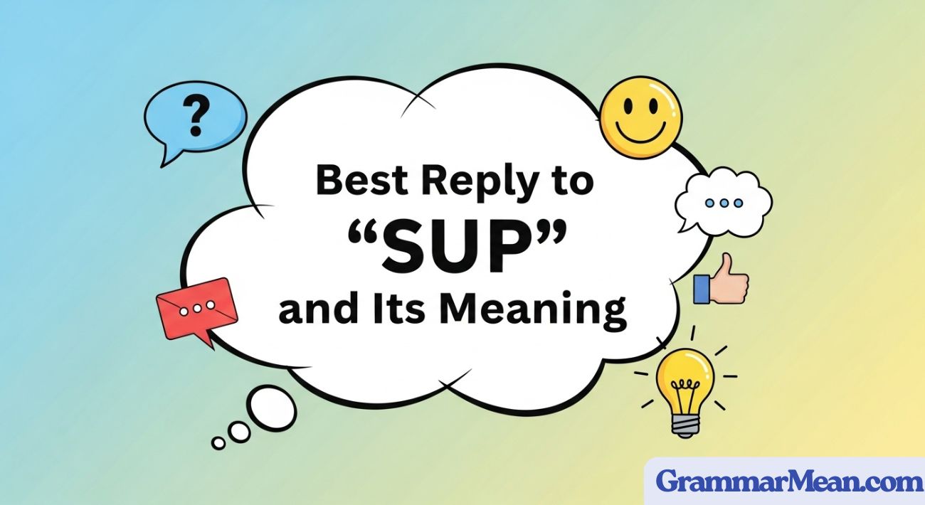 Best Reply to SUP and Its Meaning