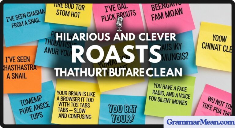 Hilarious and Clever Roasts That Hurt But Are Clean