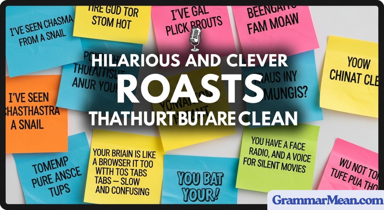 Hilarious and Clever Roasts That Hurt But Are Clean