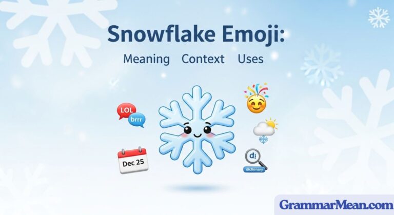 Snowflake Emoji Meaning, Context, and Uses