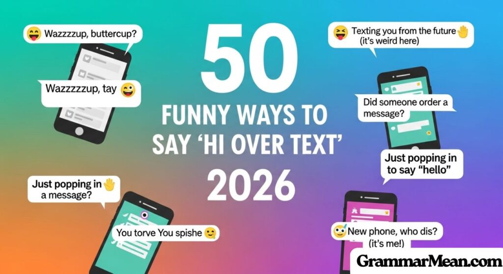 Funny Ways to Say “Hi Over Text” 2026