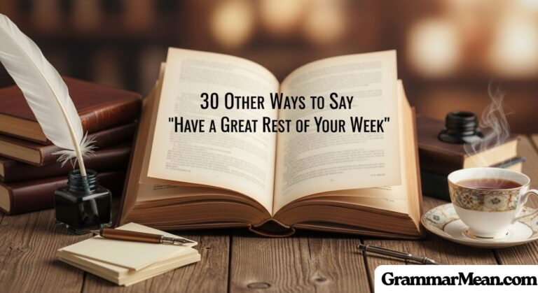 Other Ways to Say “Have a Great Rest of Your Week”