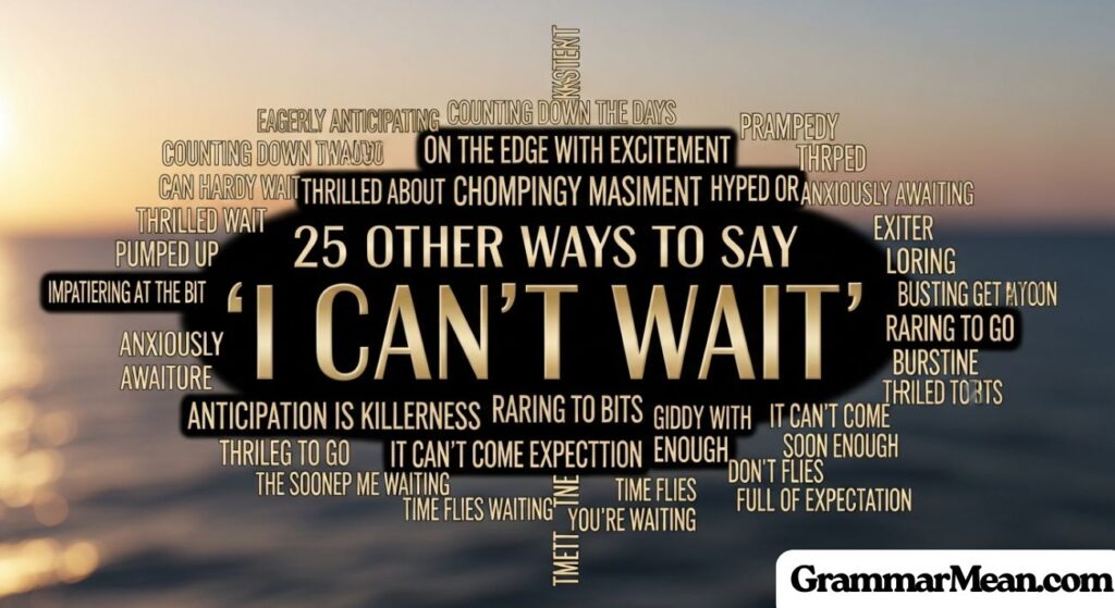 Other Ways to Say "I Can't Wait" Synonym