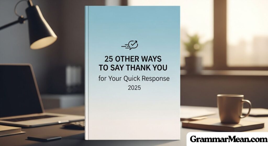 Other Ways to Say Thank You for Your Quick Response