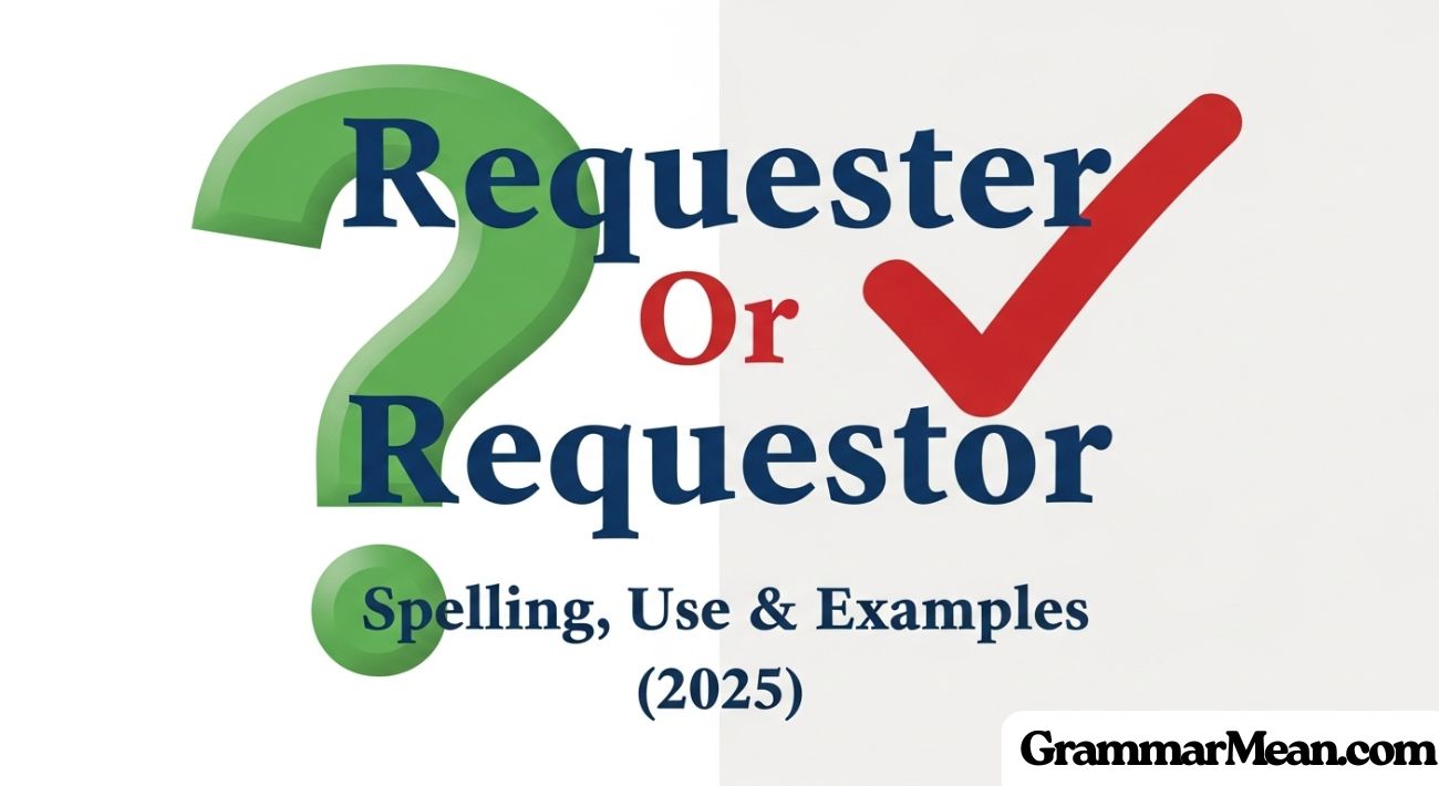 Requester Or Requestor: Spelling, Use & Examples (2025)