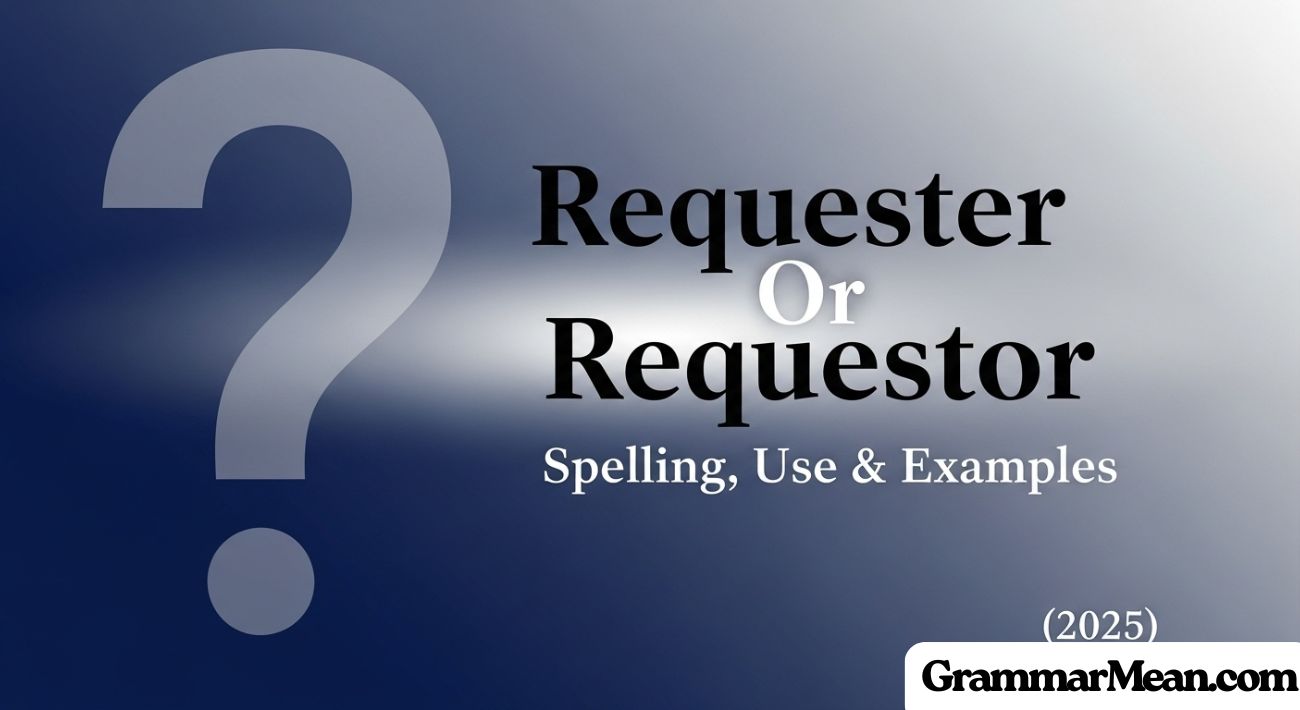 Requester Or Requestor: Spelling, Use & Examples (2025)
