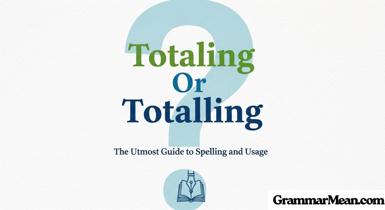 Totaling Or Totalling