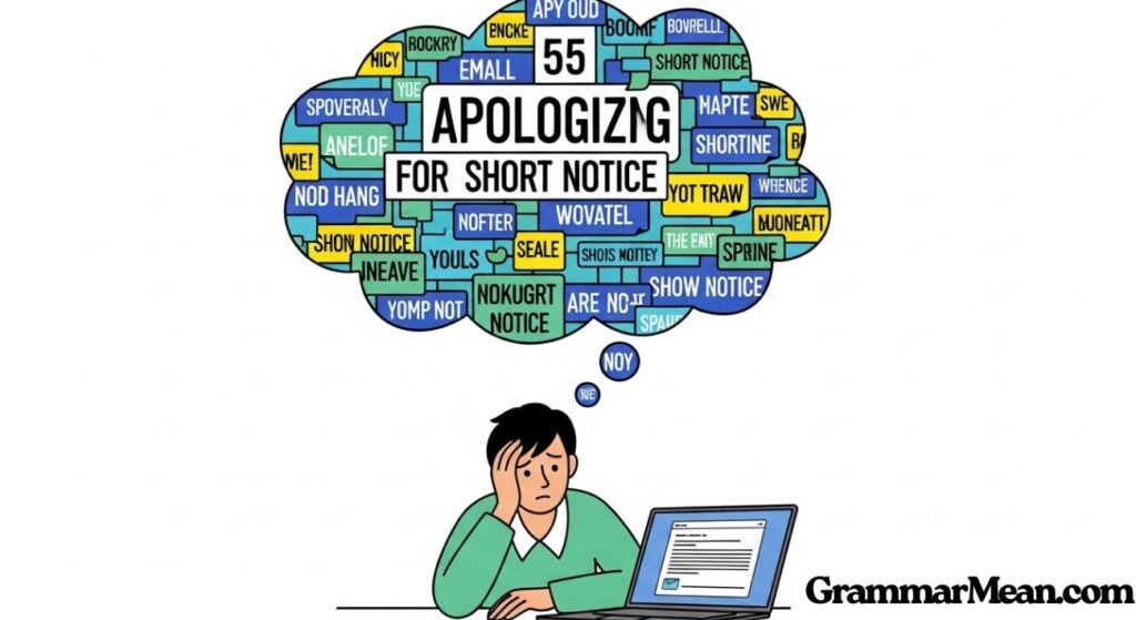 Sorry for the Short Notice in an Email”