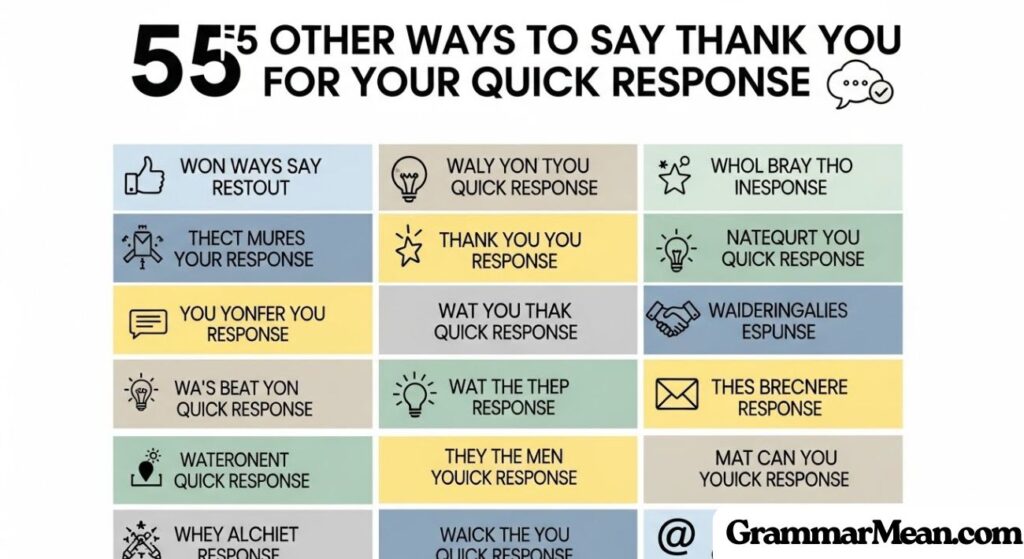 Thank You for Your Quick Response