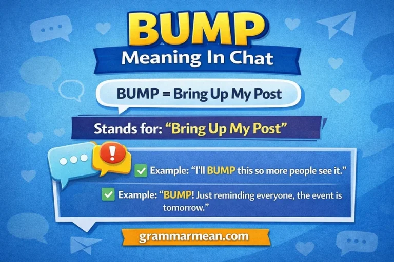 Bump Meaning In Chat