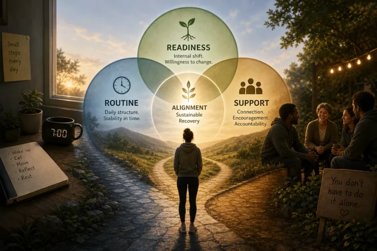The Intersection of Routine, Support, and Readiness in Substance Use Recovery Pathways