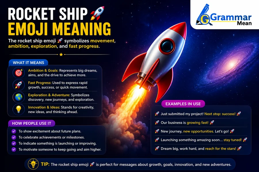 rocket ship emoji mean