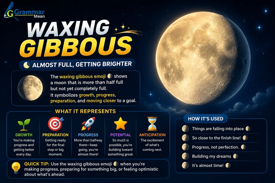 waxing gibbous emojis